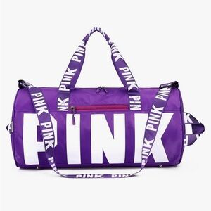 BRAND NEW VS PINK Sports Purple Gym Bag Travel Duffel Bag